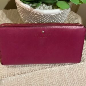 Kate Spade Wraparound Wallet Mauve Fading On Hardware rescue